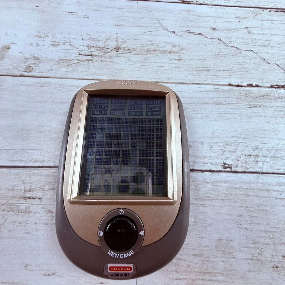 Coleco Word Games Handheld Electronic Game Retro 2006 Model 41002 Bronze Brown